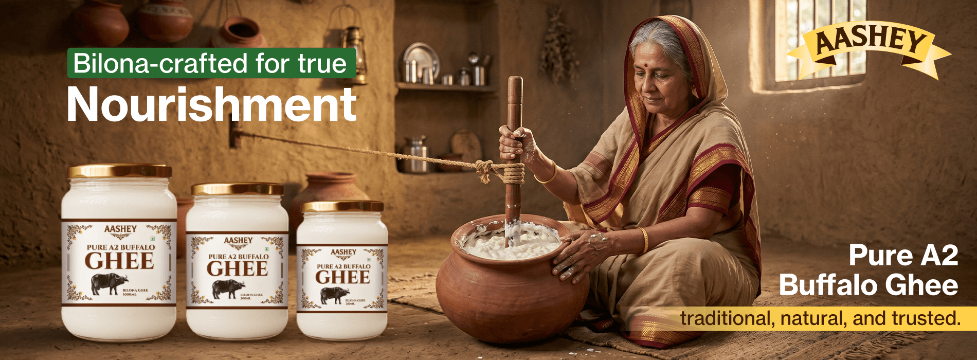 Pure A2 Cow Ghee - Banner 1